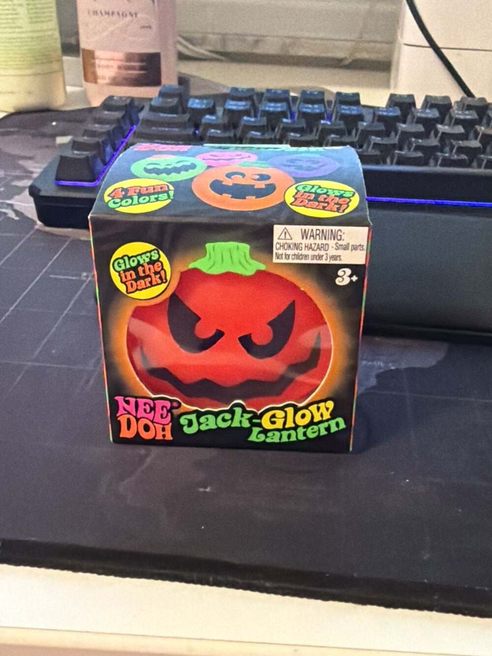 Schylling NeeDoh Jack-Glow Lantern Glow-in-the-Dark Stress Ball
